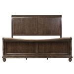Rustic Traditions - 4 Piece Bedroom Set (King Sleigh Bed, Dresser & Mirror, Chest) - Dark Brown - Image 3