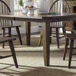 Hearthstone Ridge - 7 Piece Rectangular Table Set - Dark Brown - Image 2