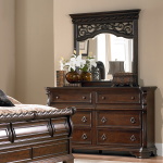 Arbor Place - 4 Piece Bedroom Set (California King Sleigh Bed, Dresser & Mirror, Nightstand) - Dark Brown - Image 2