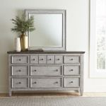 Heartland - 4 Piece Bedroom Set (King Panel Bed, Dresser & Mirror, Chest) - White - Image 2