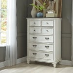 Allyson Park - 5 Piece Bedroom Set (California King Panel Bed, Dresser & Mirror, Chest, Nightstand) - White - Image 11