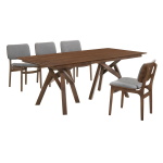 Cortina And Lima - 5 Piece Rectangular Dining Set - Walnut