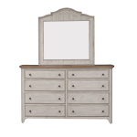 Farmhouse Reimagined - 4 Piece Bedroom Set (King Poster Bed, Dresser & Mirror, Chest) - White - Image 7