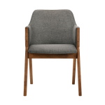 Arcadia And Renzo - Round 5 Piece Dining Set - Charcoal / Walnut - Image 3