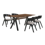 Laredo And Jackie - 5 Piece Rectangular Dining Set - Black