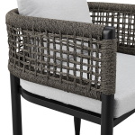 Alegria - Outdoor Patio 5 Piece Dining Table Set With Cushions - Gray - Image 6