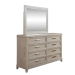 Belmar - 4 Piece Bedroom Set (King Upholstered Bed, Dresser & Mirror, Chest) - Washed Taupe - Image 3