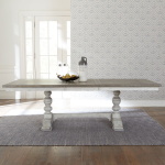 Whitney - 6 Piece Trestle Table Set - White - Image 2