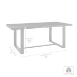 Alegria - 7 Piece Outdoor Patio Dining Table Set With Cushions - Gray - Image 12