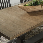 Harvest Home - 7 Piece Trestle Table Set - Black - Image 2