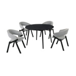 Arcadia - Round 5 Piece Dining Set - Black