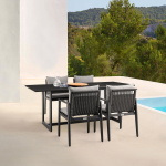 Cayman - Outdoor Patio 5 Piece Dining Table Set With Cushions - Gray - Image 10