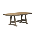 Lindsey Farm - 7 Piece Trestle Table Set - Dark Gray - Image 11
