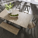 Lindsey Farm - 6 Piece Trestle Table Set - Dark Gray - Image 2