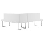 Amanda - 3 Piece Rectangular Dining Set - White - Image 3
