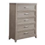 Belmar - 5 Piece Bedroom Set (California King Upholstered Bed, Dresser & Mirror, Chest, Nightstand) - Washed Taupe - Image 4