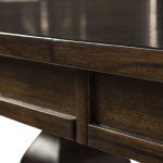 Armand - 5 Piece Trestle Table Set - Dark Brown - Image 2