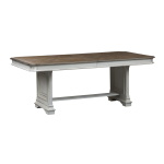Abbey Park - 5 Piece Trestle Table Set - White - Image 4