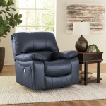 Leesworth - 3 Pc. - Power Reclining Sofa, Power Reclining Loveseat, Power Rocker Recliner - Ocean - Image 11