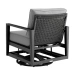 Cayman - 5 Piece Outdoor Seating Set With Cushion - Black / Dark Gray - Image 3