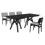 Cortina And Lima - 5 Piece Rectangular Dining Set - Black