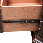 Messina Estates - 4 Piece Bedroom Set (King Poster Bed, Dresser & Mirror, Nightstand) - Dark Brown - Image 9