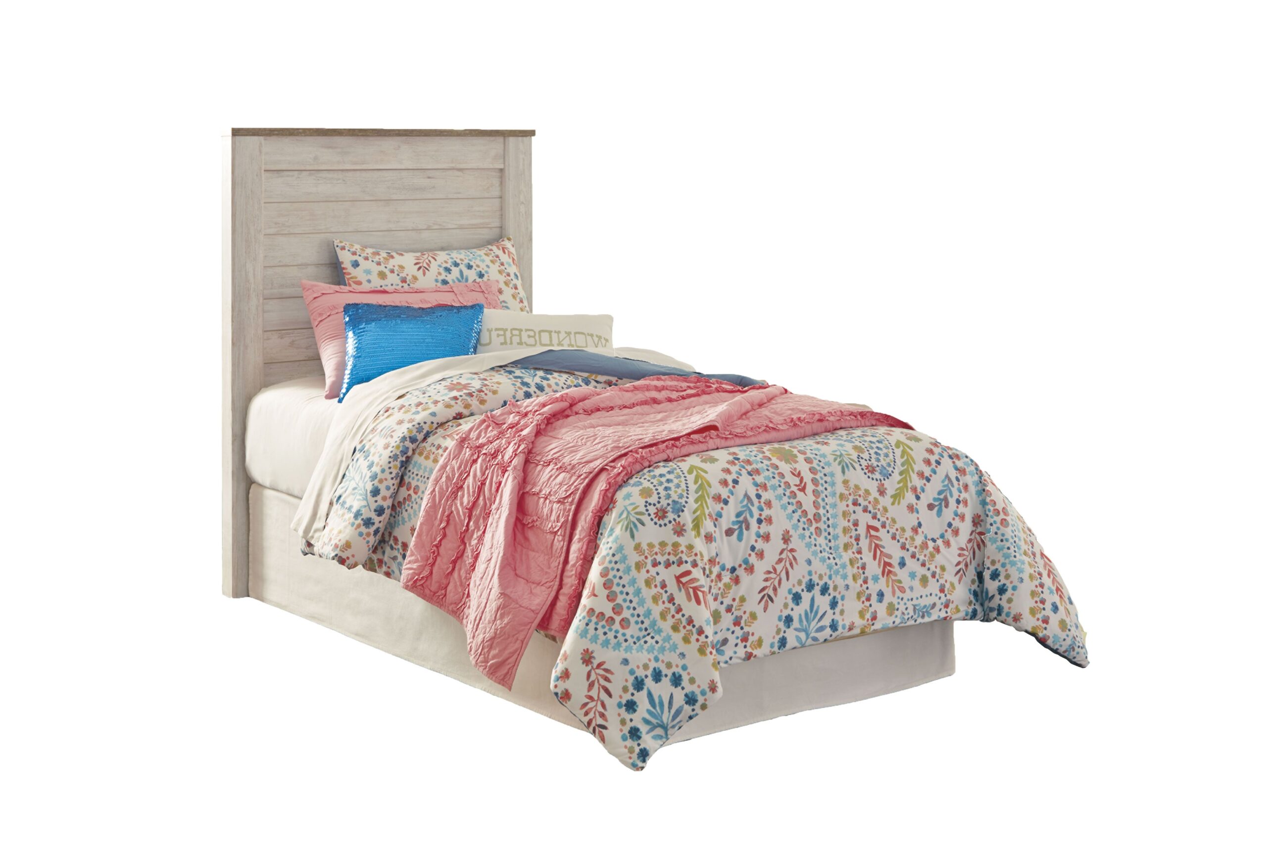Willowton - Twin Panel Headboard - Whitewash
