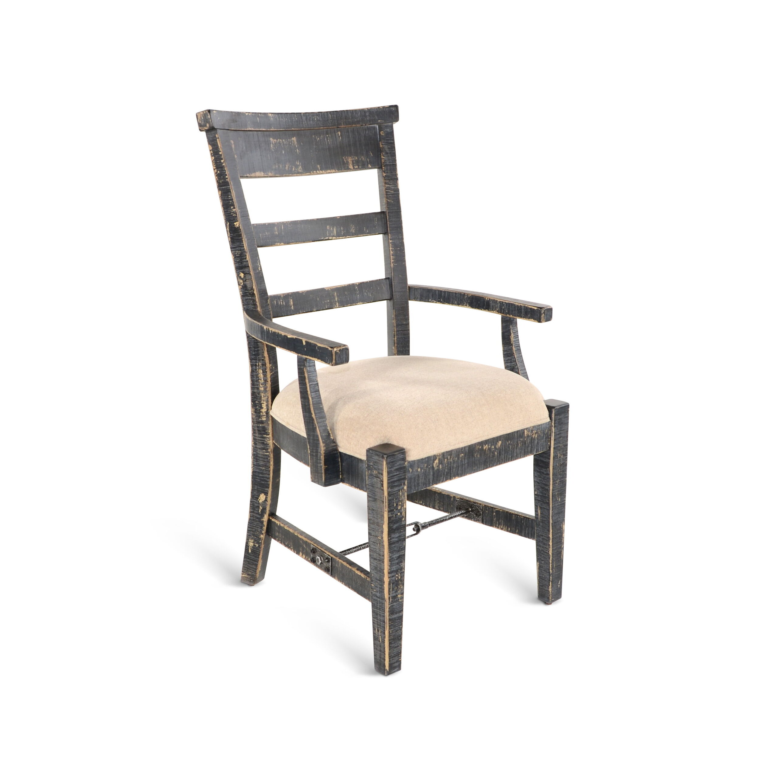 f2b3f025537952fb4aea2b3119e08f1b Marina - Wood Arm Dining Chair (Set of 2) - Black Sand - Image 1