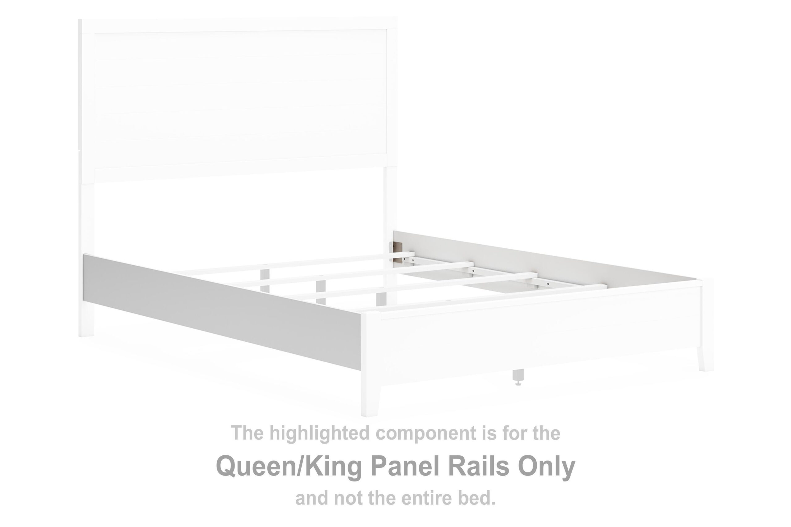 Binterglen - Queen/King Panel Rails - White