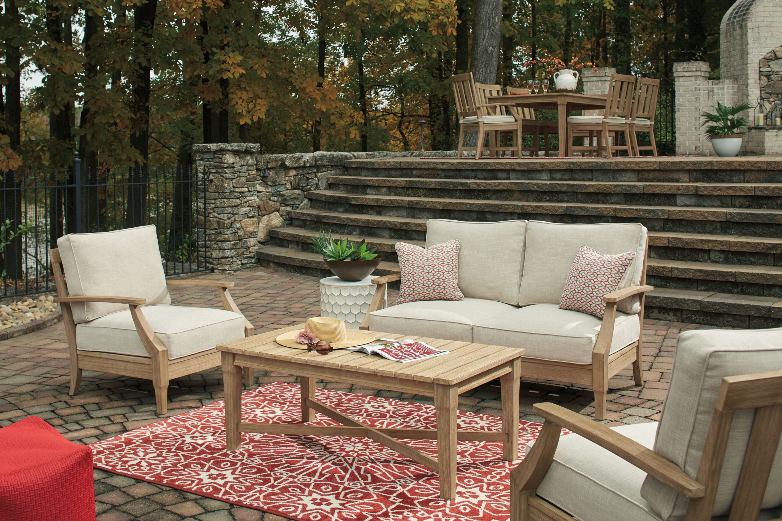 5dc7866dbc47dc35666c29339efe728f Clare View - 3 Pc. - Lounge Set - Beige - Image 1